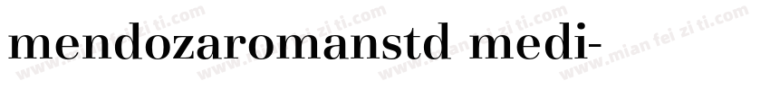 mendozaromanstd medi字体转换